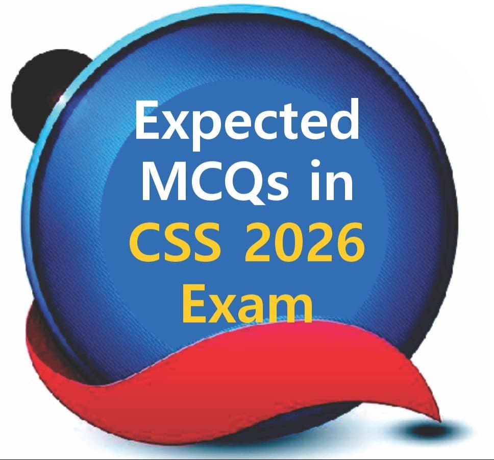 Expected MCQs in CSS 2026 Exam Pakistan Affairs