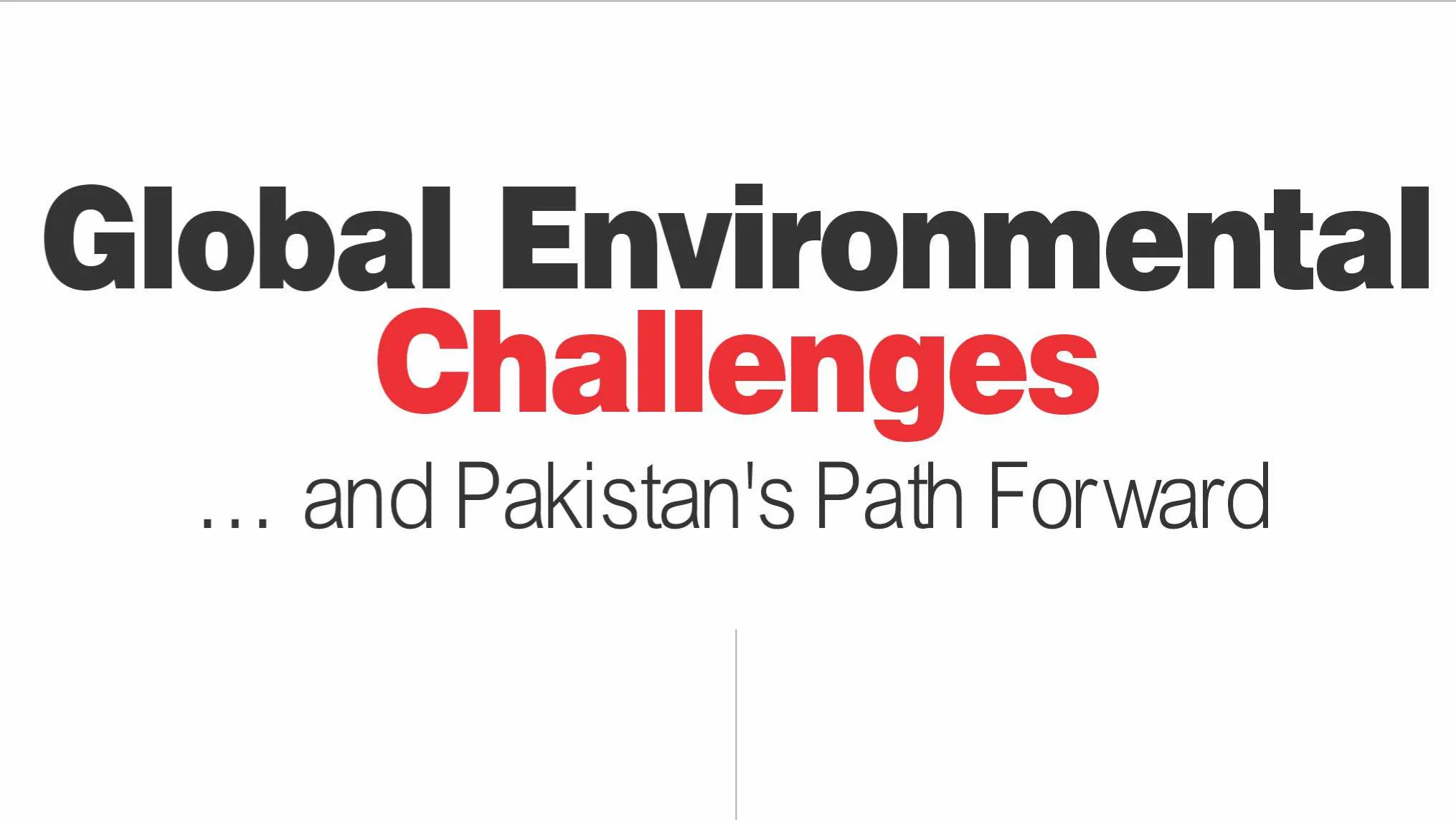 Global Environmental Challenges