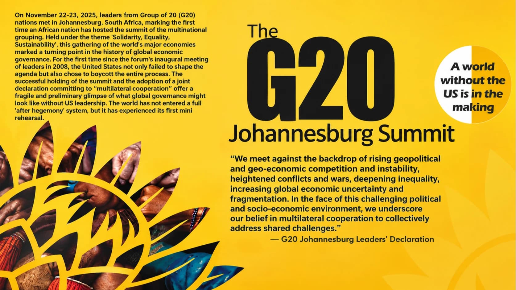 The G20 Johannesburg Summit