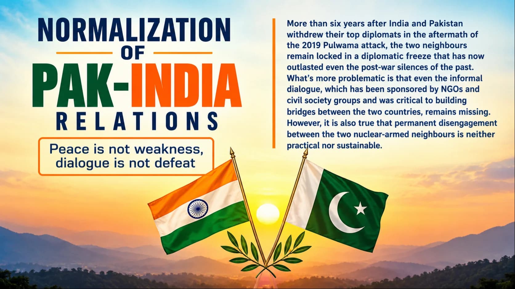 Normalization of Pak - India Relations
