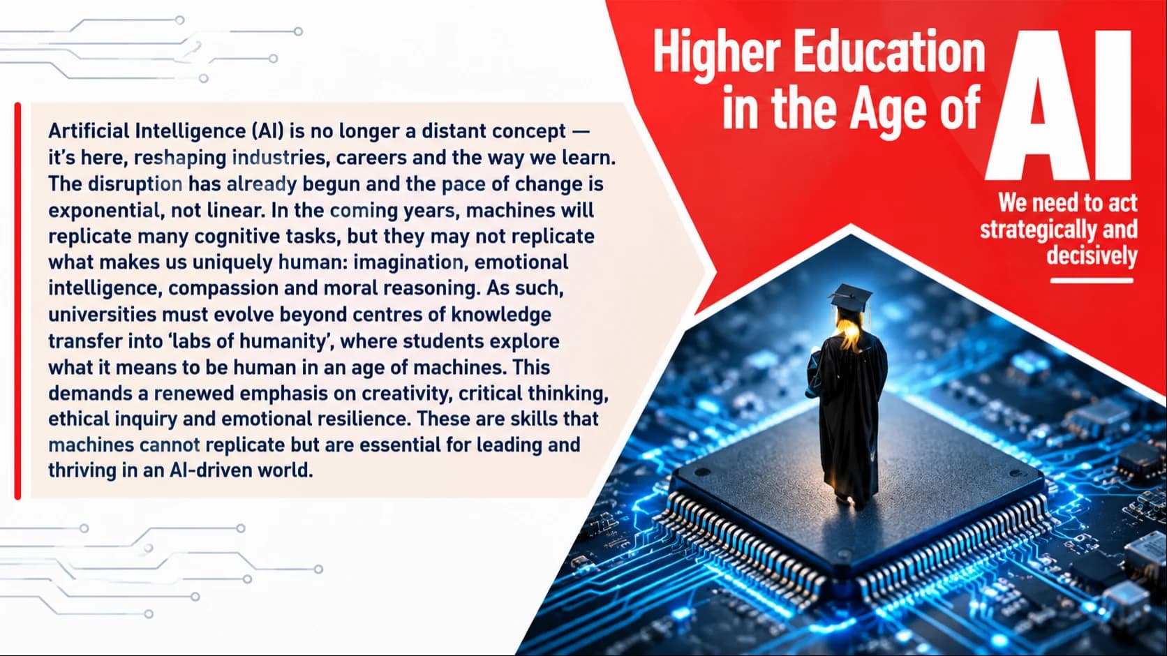 Higher Education in the Age of AI We Need to Act Strategically and Decisively