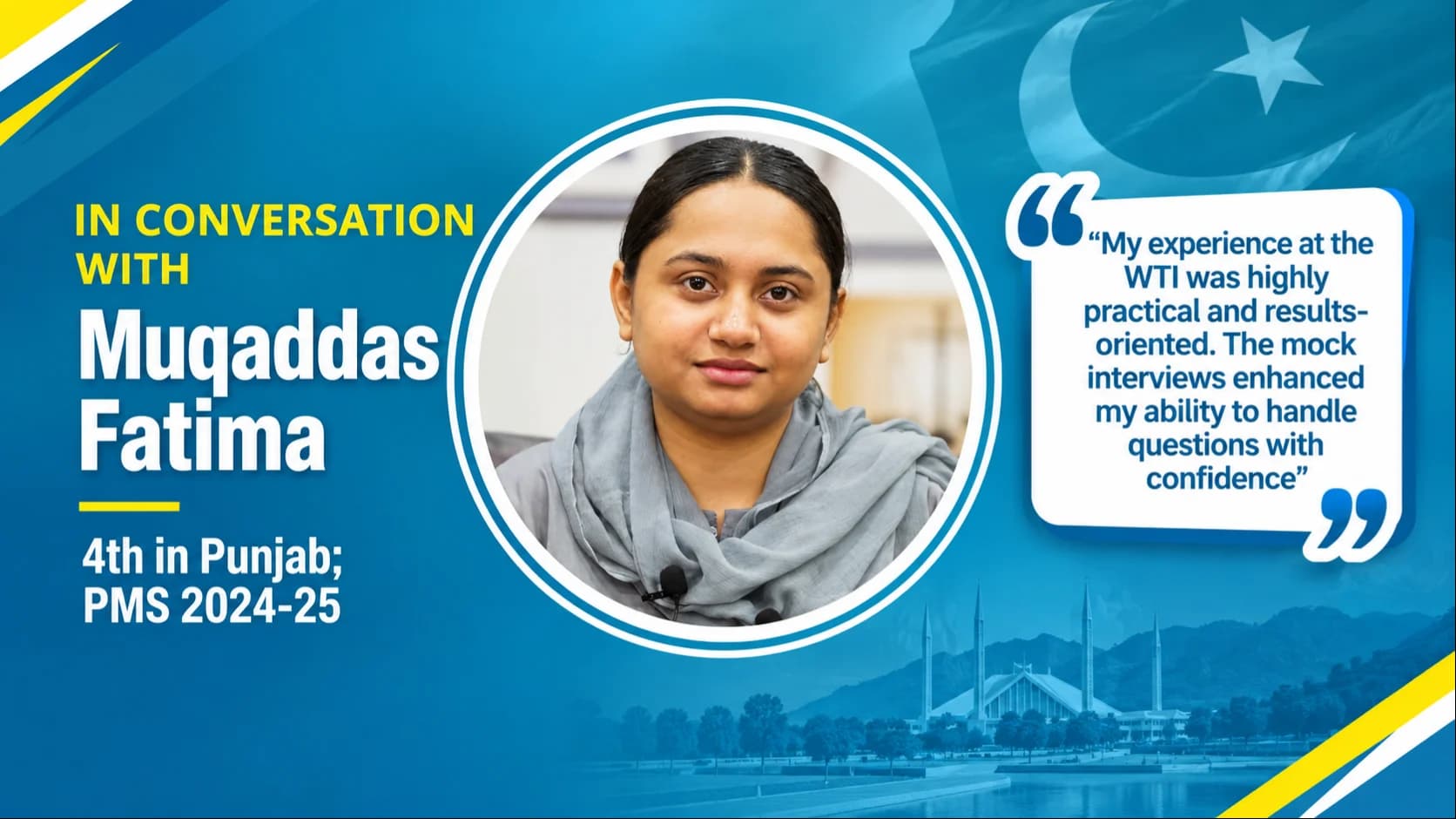 In Conversation with Muqaddas Fatima 4th in Punjab; PMS 2024-25